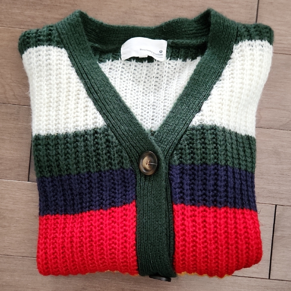 Newbury Kustom Colorful Striped Cardigan
